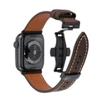 Luxevo Leather Band With Butterfly Clasp for Apple Watch | Petprovac