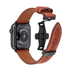 Luxevo Leather Band With Butterfly Clasp for Apple Watch | Petprovac