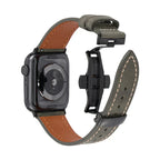 Luxevo Leather Band With Butterfly Clasp for Apple Watch | Petprovac