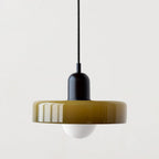 Lámpara colgante de vidrio Liora Bauhaus con ajuste de altura