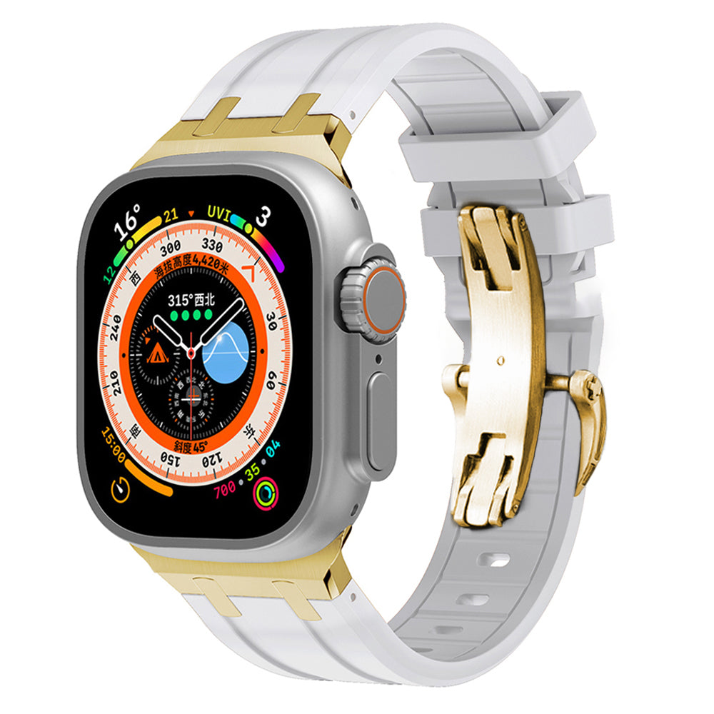 Novara tyk silikonerem med sommerfuglelås og titaniumadapter