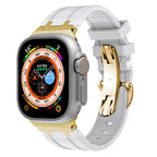 Novara tyk silikonerem med sommerfuglelås og titaniumadapter