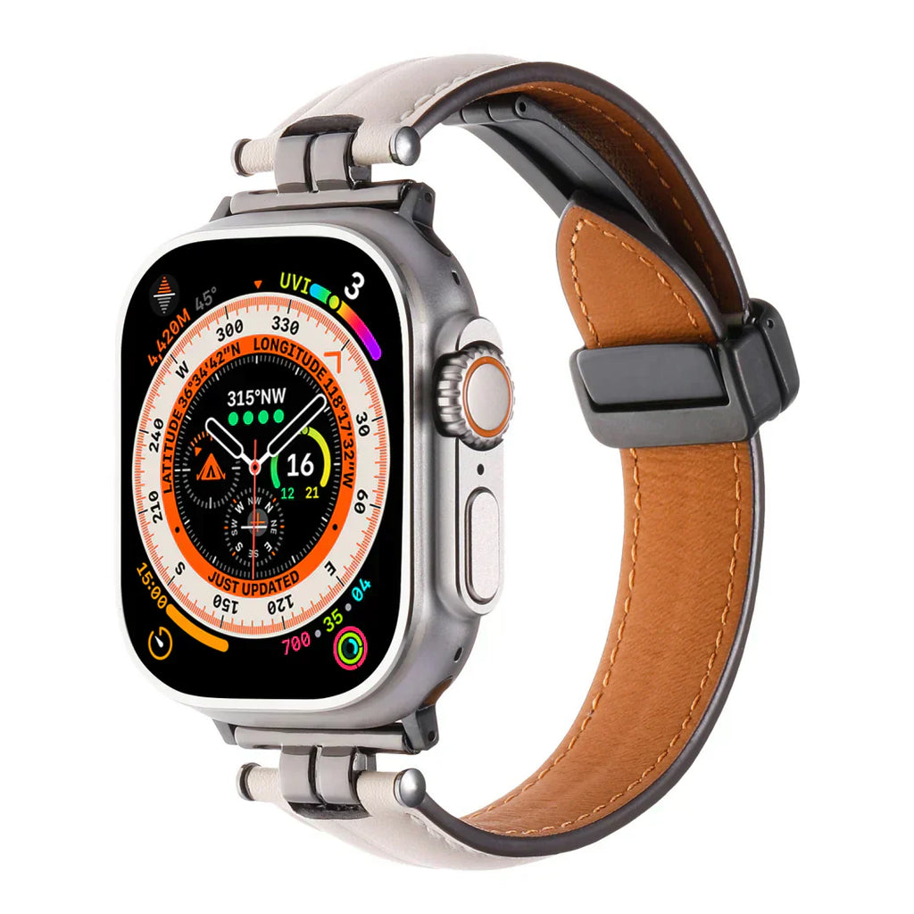 Cinturino in pelle magnetico Rivelle per Apple Watch | Petprovac