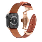 Luxevo Leather Band With Butterfly Clasp for Apple Watch | Petprovac