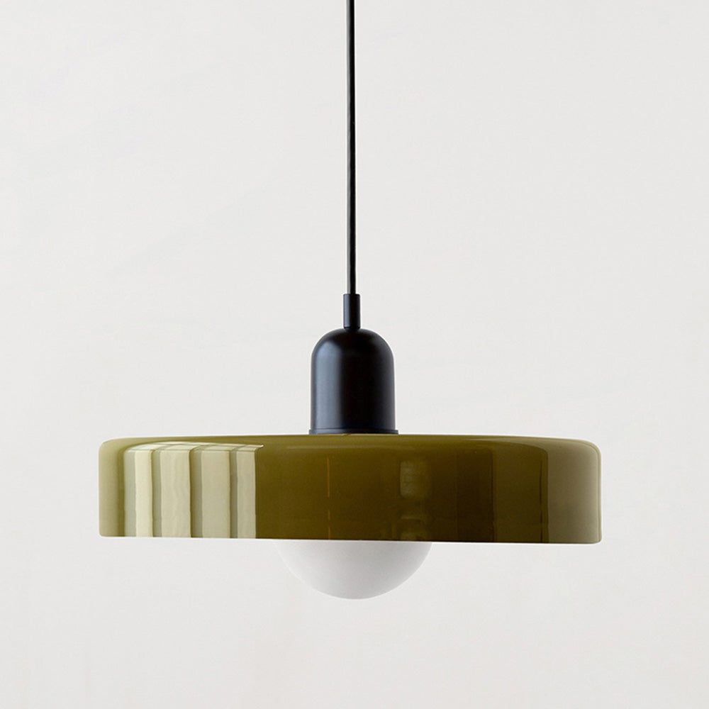 Lámpara colgante de vidrio Liora Bauhaus con ajuste de altura