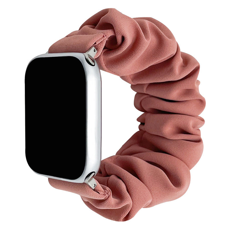 Stylish Soft Silk Scrunchie Band for Apple Watch