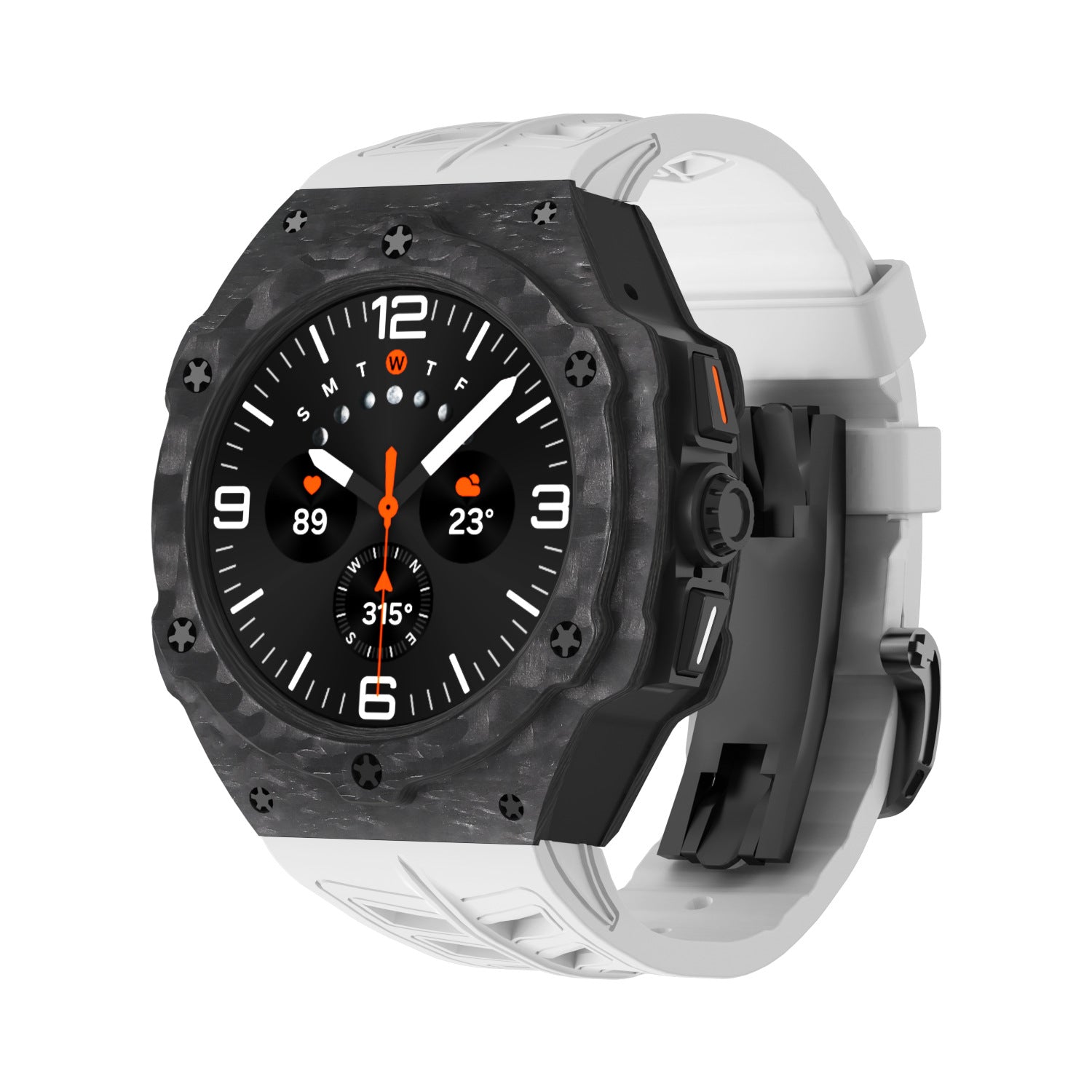 Carbonfiber hoes en bandenset compatibel met Samsung Galaxy Watch 7 Ultra 47mm