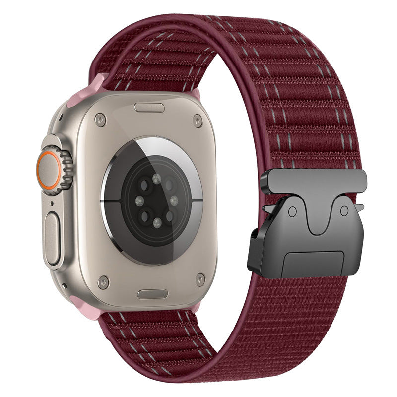 Navelle Wave Pattern Nylon Strap With Parachute Buckle for Apple Watch