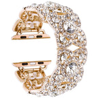 Petaluxe Blommig Metall Diamant Ring För Apple Watch