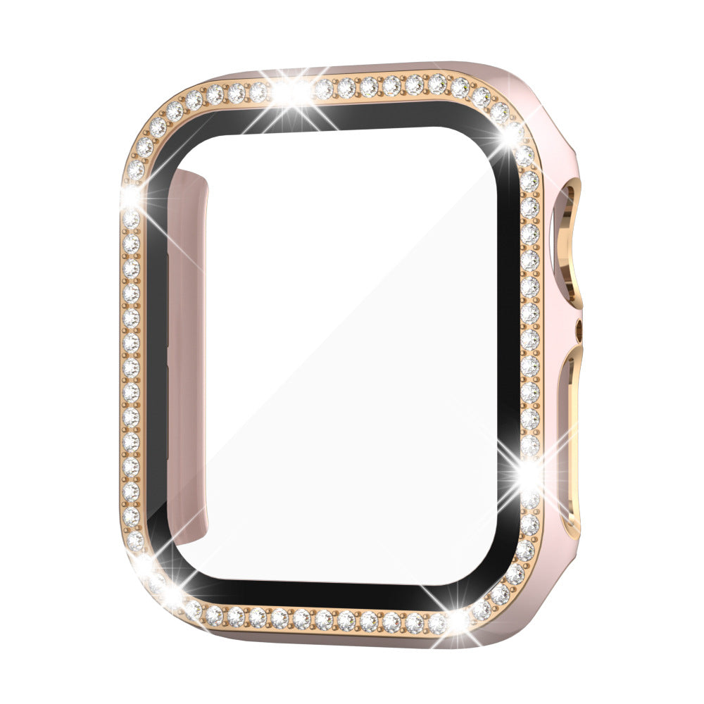 Sarung Kaca Keras Berlian Rhinestone GlimmerGuard Untuk Jam Tangan Apple