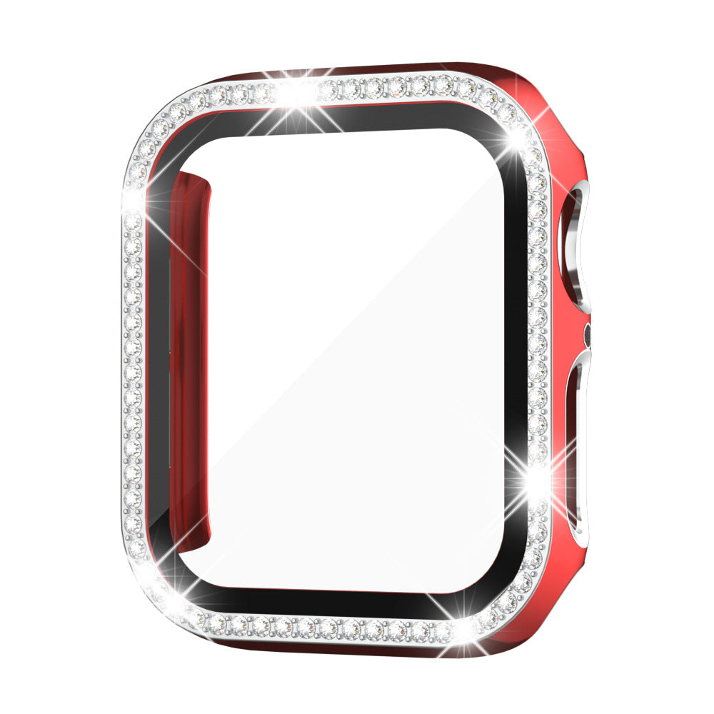 Sarung Kaca Keras Berlian Rhinestone GlimmerGuard Untuk Jam Tangan Apple