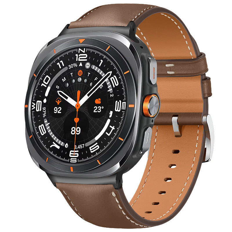 Meridian | Business Genuine Leather Strap For Samsung Watch Ultra