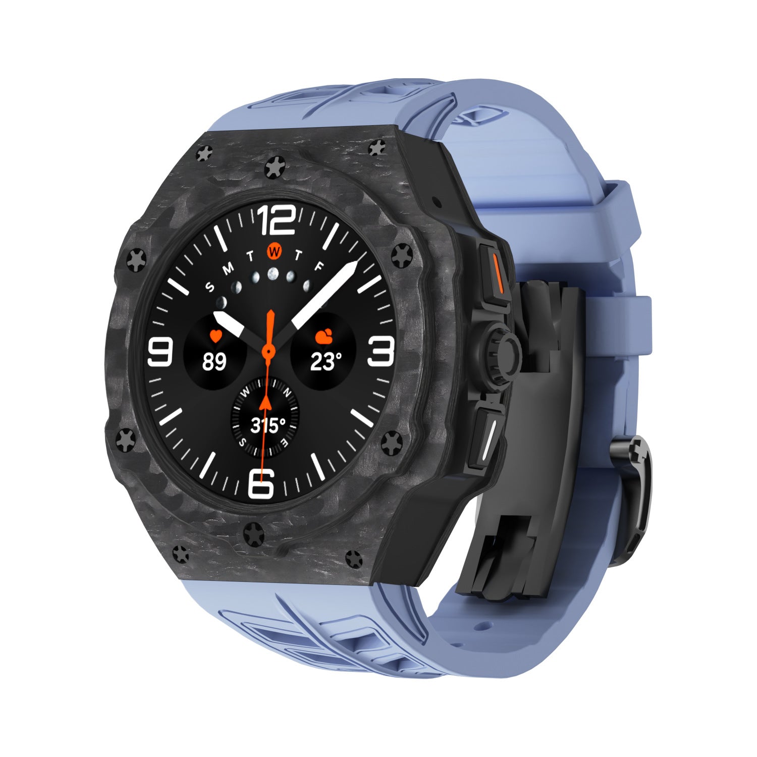 Carbonfiber hoes en bandenset compatibel met Samsung Galaxy Watch 7 Ultra 47mm