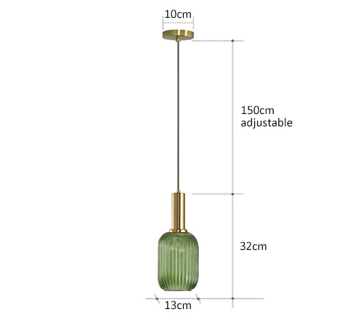 مصباح قلادة زجاجي نابض بالحياة مع إضاءة LED معلقة لغرف المعيشة وغرف النوم
