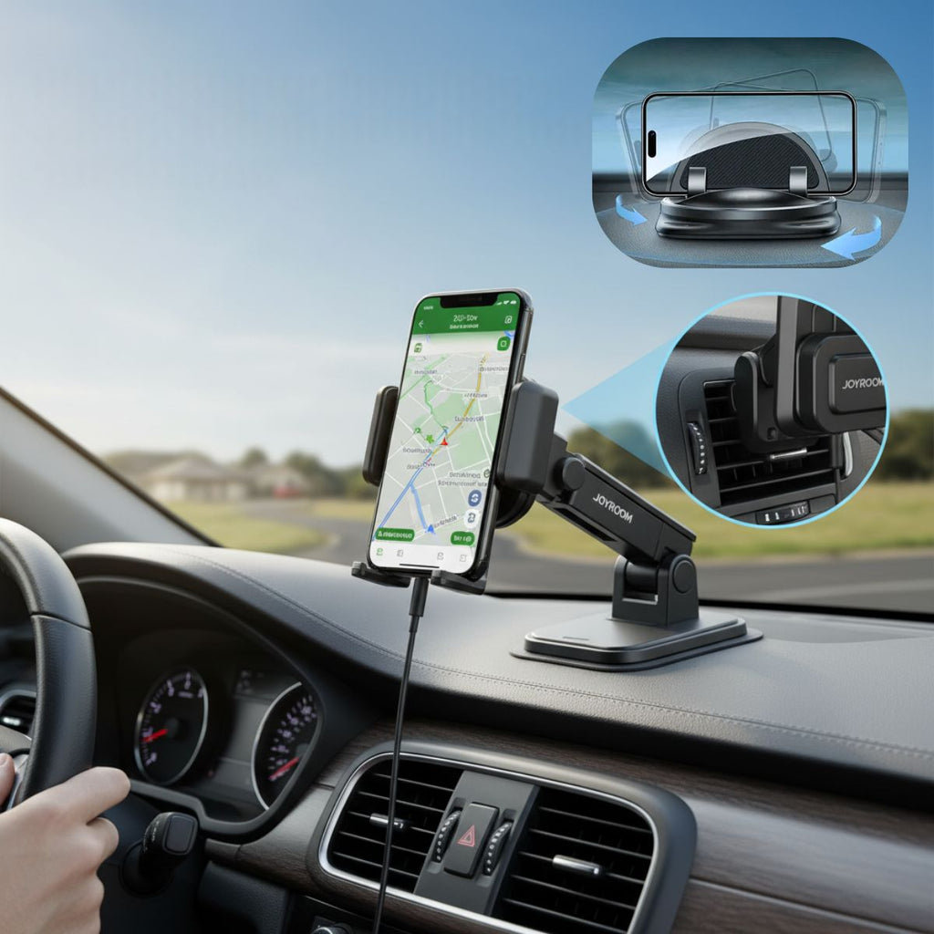 AeroMount 360 Derece Araba Telefon Tutucu, Gösterge Paneli veya Havalandırma İçin