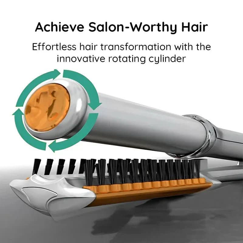 2-in-1 Rotating Hair Brush for Styling and Smoothing