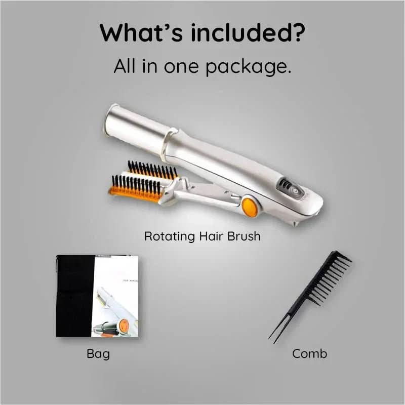 2-in-1 Rotating Hair Brush for Styling and Smoothing
