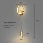 Luz de Pared Moderna NovaGlow Nordic Gold con LED de 24W