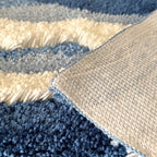 Marisyl Coastal Wave gewebter Teppich rutschfester Bodendekor