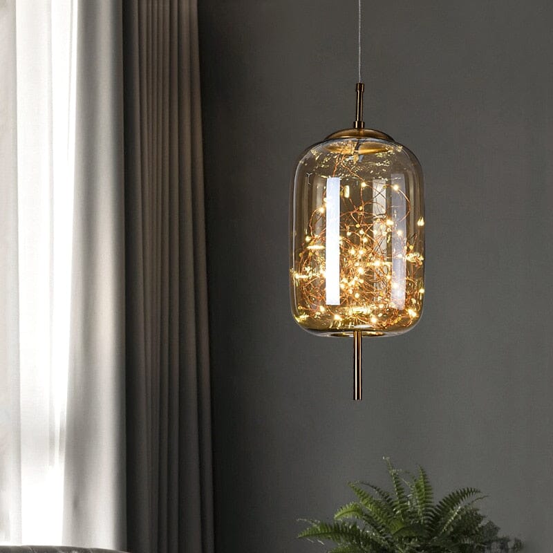 Lampada a sospensione in vetro europeo artigianale Bao Bao per la casa