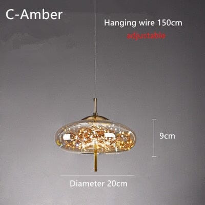 Lampada a sospensione in vetro europeo artigianale Bao Bao per la casa
