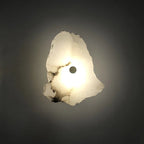 Aurora Marble LED Wall Sconce With Copper Accents Elegant