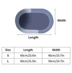 حصيرة حمام DryGuard غير قابلة للانزلاق مع تجفيف سريع وامتصاص عالي للحفاظ على الأرضيات جافة