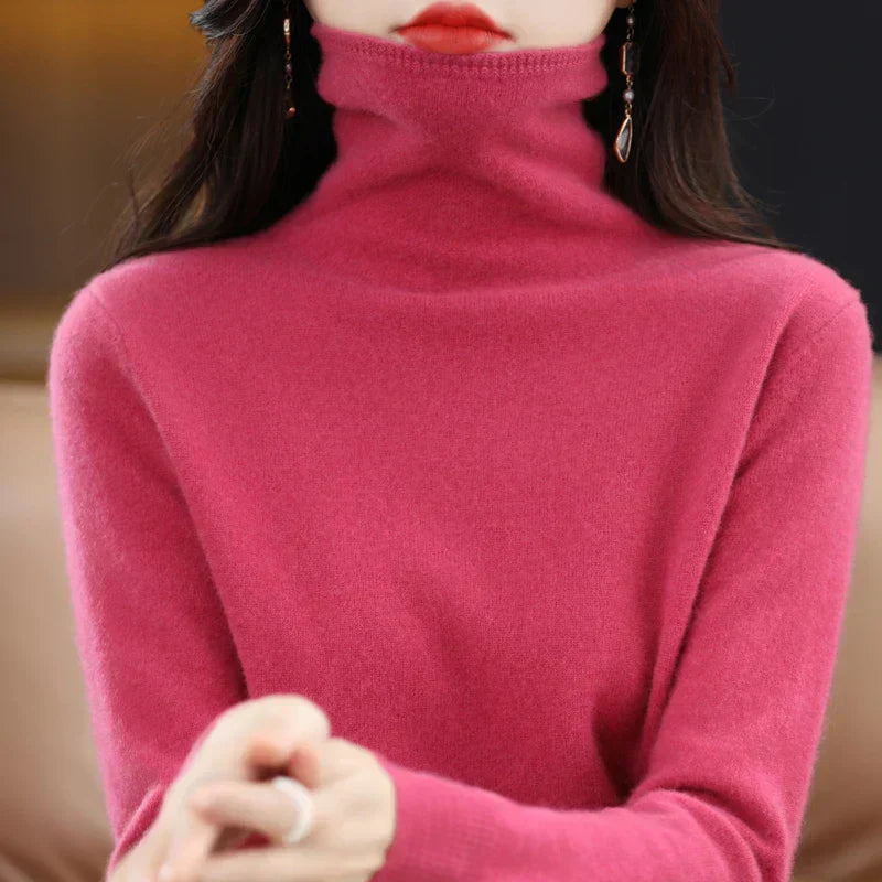 100% lana - Suéter de mujer Orenda Cozy Premium de lana merino