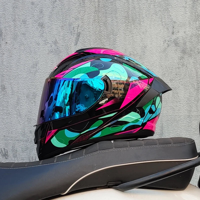 Kask zimowy LVS-701 z pełną osłoną twarzy i podwójnym systemem wizjera
