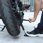 Universal Motorcycle Wheel Stand With Adjustable Height And Self-Locking