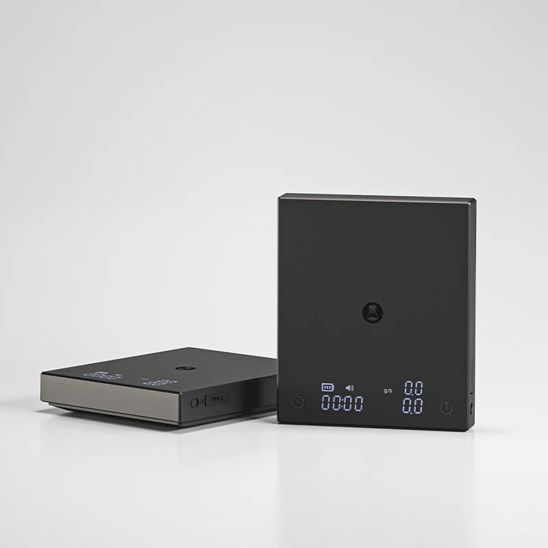 Digital kaffevægt med automatisk timer, flowratevisning, tara og 0,1 g præcision