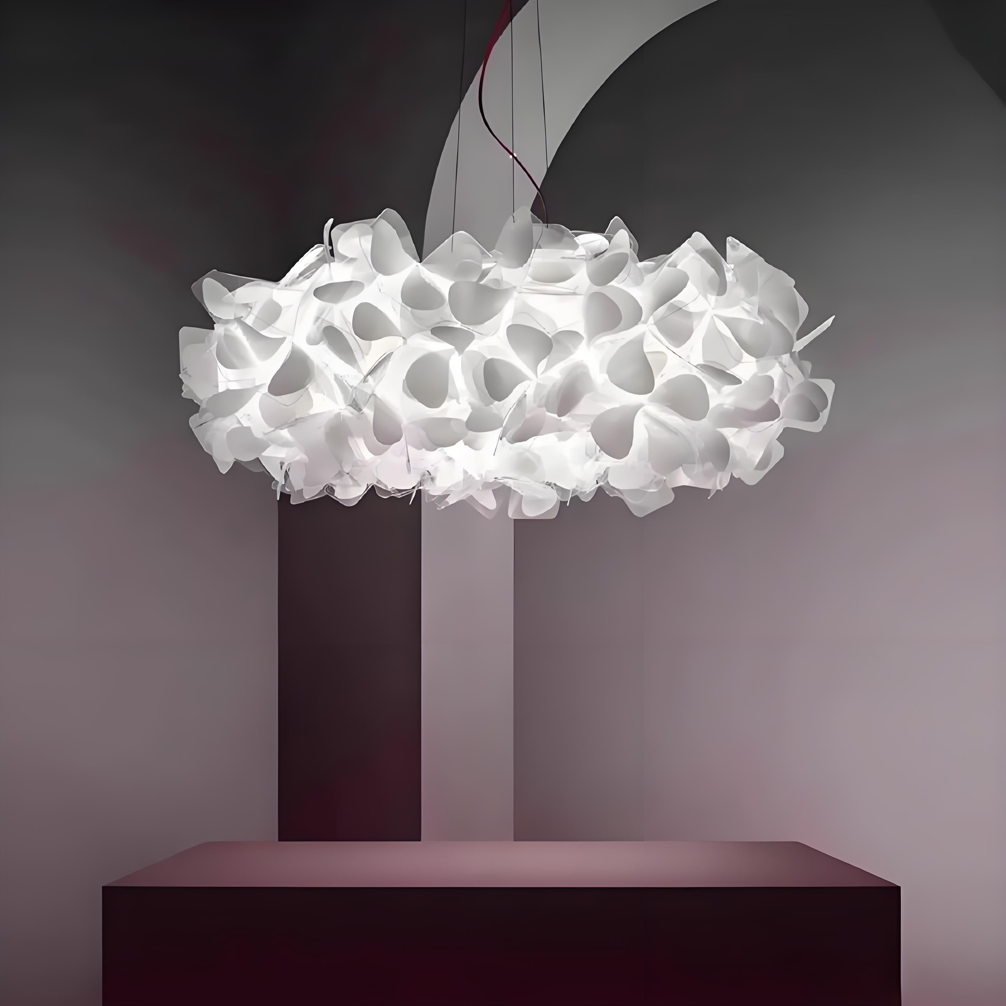 現代風水晶の吊り下げ灯—居間と寝室用の上品な発光ダイオード天井照明器具