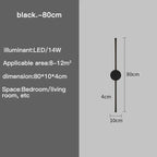 I-muotoinen LED-seinävalaisin, jossa 3 sävytasoa olohuoneeseen