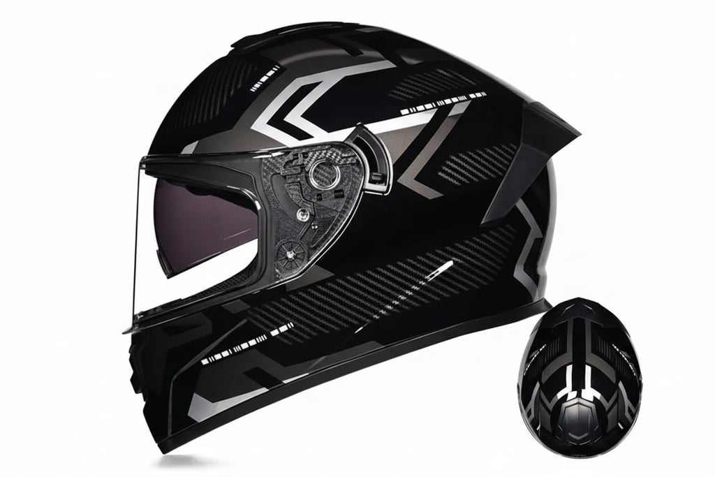 Kask zimowy LVS-701 z pełną osłoną twarzy i podwójnym systemem wizjera