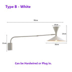 NovaSwing Duvar Lambası Takmalı Sallanan Kol Yatak Odası Dekoru İçin