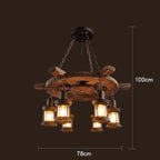 Vintage Industrial Wood LED Ceiling Light | Petprovac