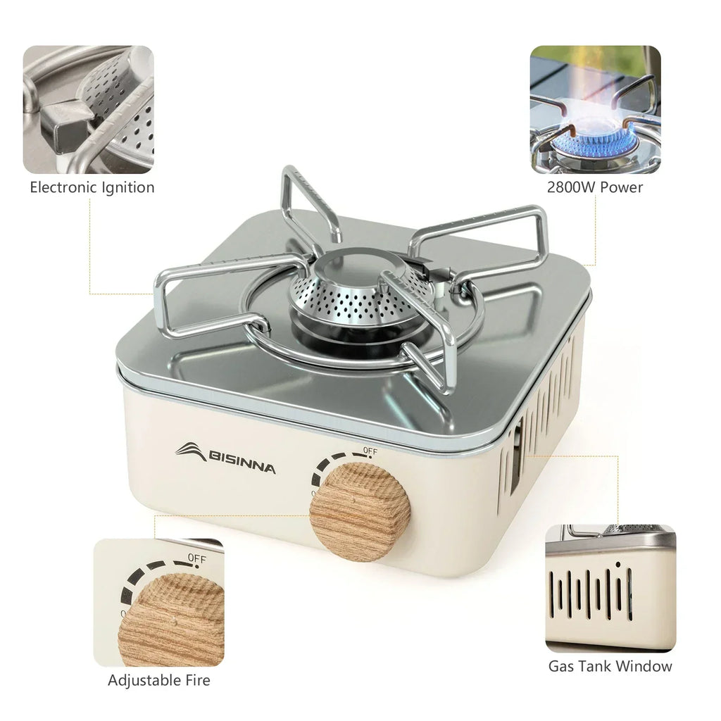 Tragbarer 2800W Gaskocher für Camper und Outdoor-Kochen