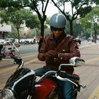 Vintage Open-Face Motorcycle Helmet with DOT & ECE Certification