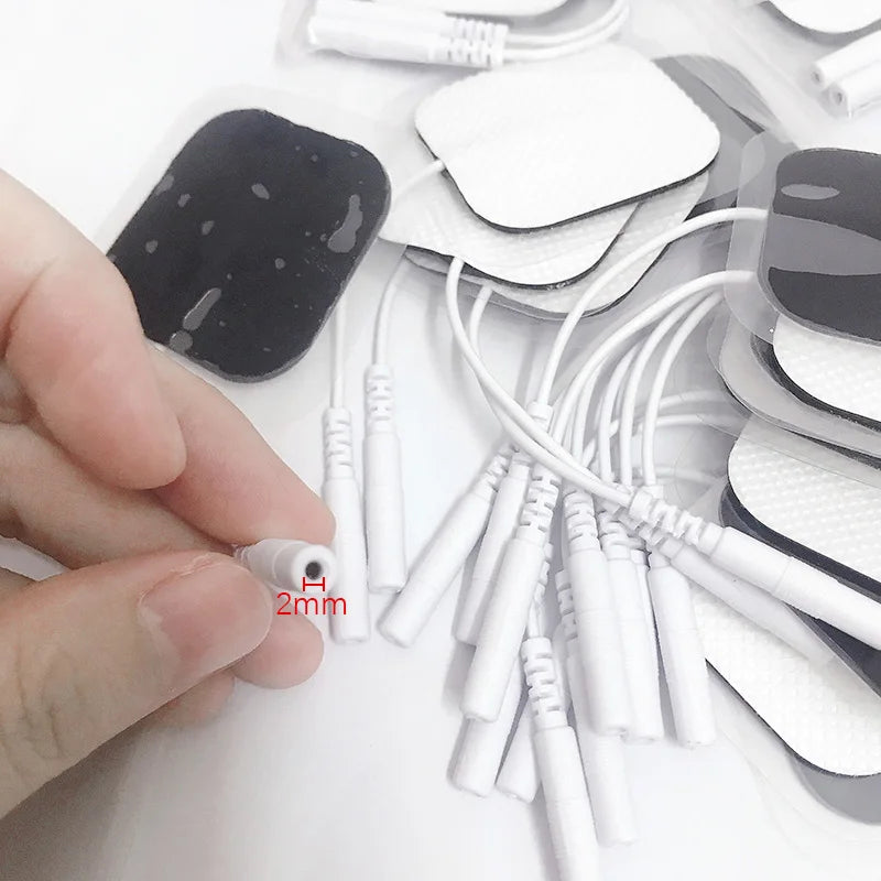 Pastilhas de Gel com Plugue de 2,0 mm para Dispositivos de Terapia TENS e EMS