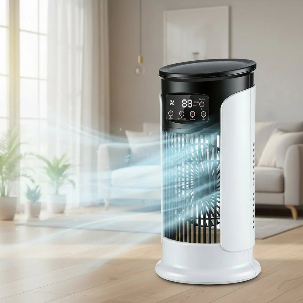 3-in-1 Portable Air Cooler with Humidifier and LED Night Light