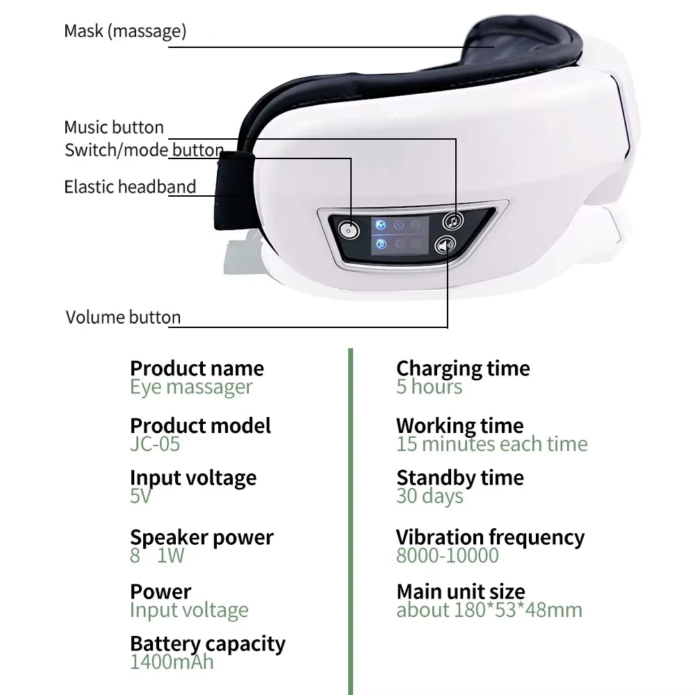 Smart Airbag Eye Massager For Relaxation And Sleep Therapy