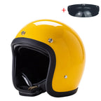 Vintage Open-Face Motorcycle Helmet with DOT & ECE Certification