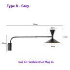 NovaSwing Duvar Lambası Takmalı Sallanan Kol Yatak Odası Dekoru İçin