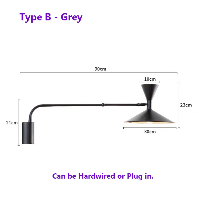 NovaSwing Duvar Lambası Takmalı Sallanan Kol Yatak Odası Dekoru İçin