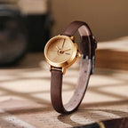 Montre vintage mini en cuir pour femmes | Petprovac