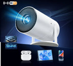 Clevora P300 ミニポータブルプロジェクター | 4K/8K ビデオデコーディング、720p HD、Android 11、Wi-Fi、Bluetooth 5.1