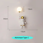 Lámpara de pared para habitación infantil estilo astronauta