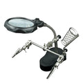 Estação de Soldadura de Precisão com Lupa LED e Grampos Ajustáveis