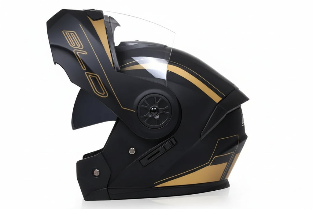 Flip-Up Modular Motorcycle Helmet for Comfortable Commuting