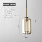 Arctix Glass Pendant Light in Industrial LED Luxury
